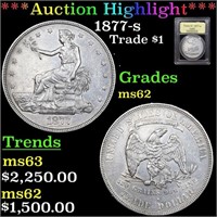 ***Auction Highlight*** 1877-s Trade Dollar $1 Gra