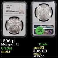 NGC 1896-p Morgan Dollar $1 Graded ms62 By NGC
