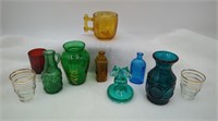 Lot Of Colorful Glass Pieces, -Amber Columbia