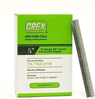 *GREX C06 22 Gauge 3/8-Inch Crown Staples 10k ct