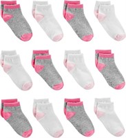 Carter's Girls' 12-Pack Sock Ankle 12-24M