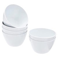 Amazon Basics 8 oz. White Melamine Bowl - 6 Piece