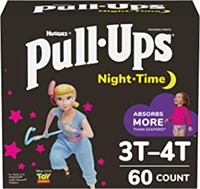 Pull-Ups Night-time Girls 3T-4T, 60 Count