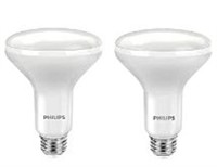 Philips LED Dimmable BR30 Light Bulb 2pk