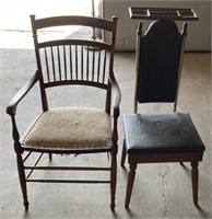 (OP) 2 Vintage Chairs 40” and 42”