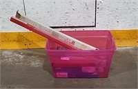 Pink tote with Assorted Welding Rods