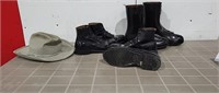 2 pairs of Men's Size 9 Boots (Nitrile-Gum, Oil
