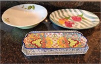 GROUP OF SERVING PLATTERS, BOWLS
