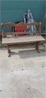4ft Outdoor Wooden Bench - good condition