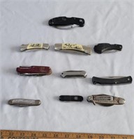 (10) Pocketknives: Varied Styles/Conditions