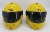 Pair of Nolan Full Face Motorcycle Helmets