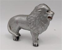 Vintage Cast Iron Painted Lion Still Bank,  5"