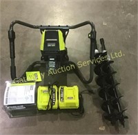 Ryobi 40 volt brushless hole auger . Comes with