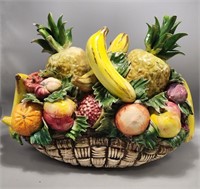 Vintage Very Large Capodimonte 3D Fruit Basket.