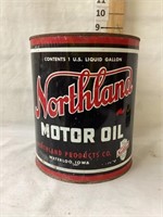 Northland(Waterloo IA) Motor Oil Can, 1 Gallon,