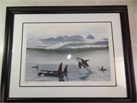 Robert Wyland Lithograph "Misty Orca Waters" Whale