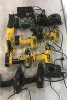 DeWalt cordless drills , reciprocating saw ,