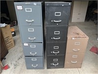 LOT OF (3) FILE CABINETS  2- FOUR DRAWER AND 1-