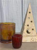 PartyLite & Glass Candle & Luminary