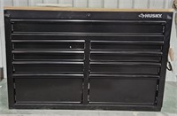 Husky Tool Chest with Wood Workbench Top and