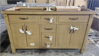 Bathroom Dual Sink Cabinet 34.5"x59"x21.5"