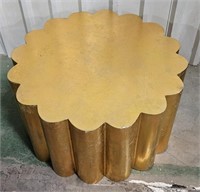 Gold Colored Flower Shaped Steel Table 15"x28"