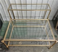 Glass and Steel Tables 20"x42.5"x25.5" and