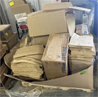 Pallet Contents: WypAll Wipers, Paper Bags,