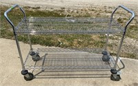 Metal 2 Tier Rolling Cart
Approx 54x18x38in