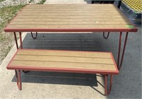 Picnic Style Patio Table with Bench
Approx