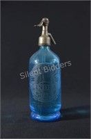 1930's - 40's  Soda / Seltzer Blue Bottle Lindsay