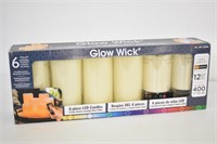 GLOW WICK BATTERY OPERATED CANDLES - NEW