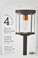 4 LED SOLAR LIGHTS - SLIGHTLY USED - NO BOX