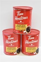 3 CANS OF TIM HORTON COFFEE - DAMAGED CANS