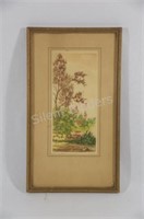 RARE Signed & Stamped Hand Colored Engraving