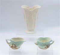 Art Deco USA Pottery Vase & McCoy Condiment Set
