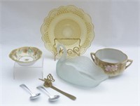 Noritake Dishes, Depression Glass Plate, Brass
