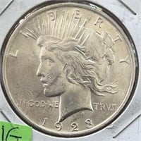 1923 Peace Silver Dollar CH+ BU