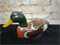 Vintage Hand Painted Wood Mallard Duck