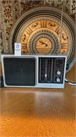 Small electric General Electric radio and round