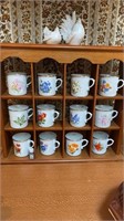 Flower of the Month Mug Collection with display