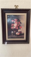 Framed Floral oil painting on canvas