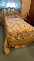 Provençal twin bed and matching 4 drawer dresser.