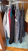 Closet lot of Ladies jackets, sweaters and pants