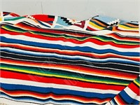 colorful wool throw - approx 5 ft x 4 ft.