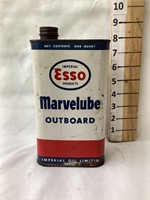 Esso/Imperial Marvelube Outboard Oil Can, 8”T