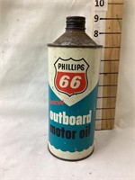 Phillips 66 Outboard Motor Oil Can, 9”T