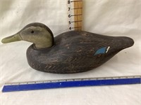 Decoys Unlimited Wooden Duck Decoy, 18”L, 6”T, 6