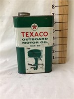 Texaco Outboard Motor Oil Can, 7”T