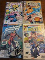 4 mint guardians and daredevil comics. Sleeved